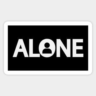 Alone being alone text design Sticker